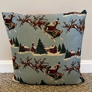 Santa Holiday Pillow-15x15